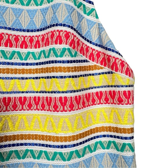 ALICE + OLIVIA Coley Embroidered Striped Sheath Mini Dress - Picture 9 of 15